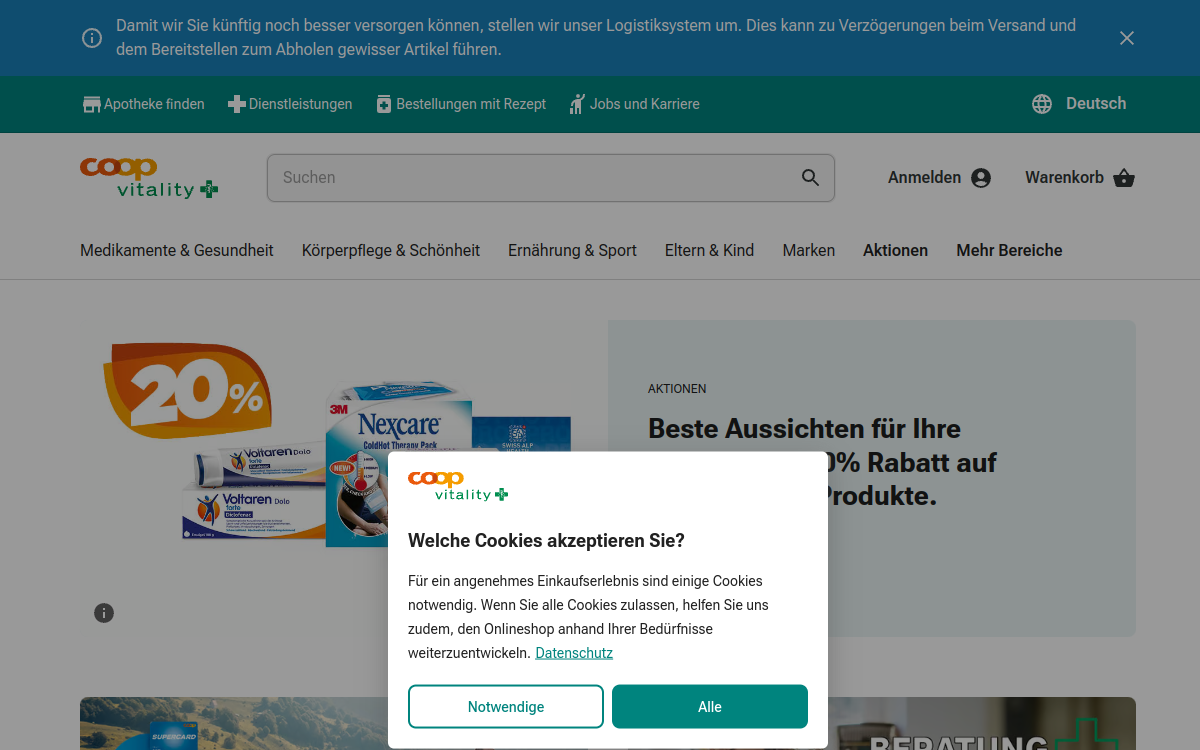 Coop Vitality Apotheke – Einfach online bestellen
